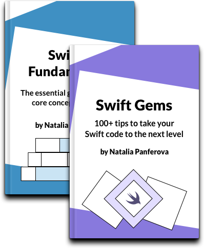 Book covers for SwiftUI Fundamentals and Swift Gems