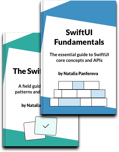 Book covers for SwiftUI Fundamentals and The SwiftUI Way
