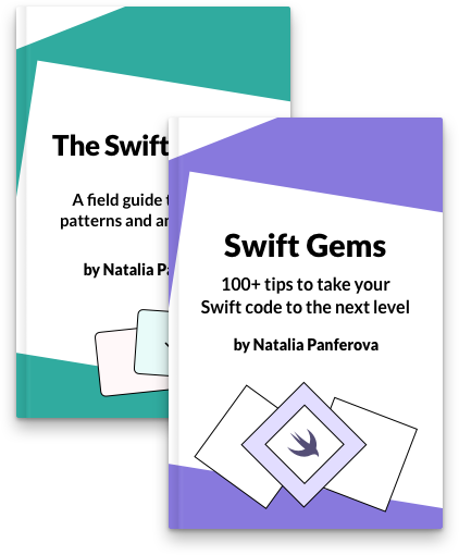 Book covers for The SwiftUI Way and Swift Gems