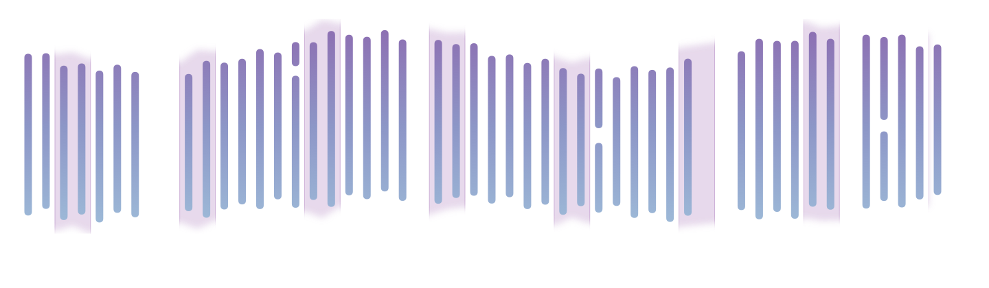 Nightly sleep range bars arranged by week
