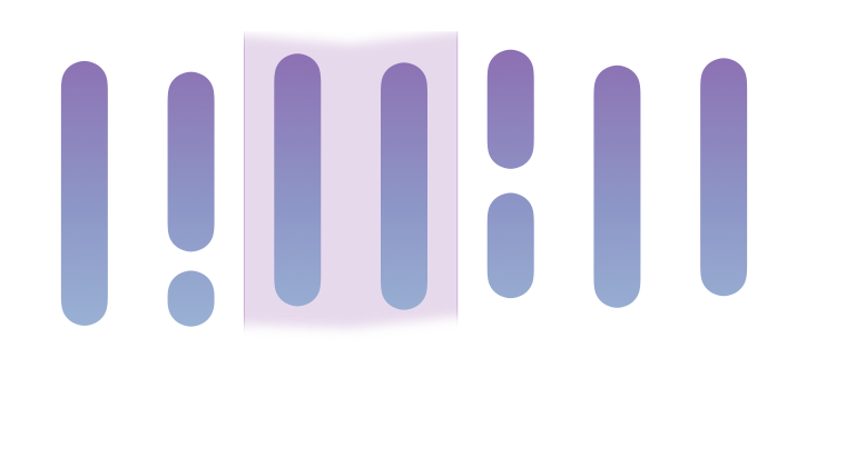Seven nightly sleep intervals with two awake gaps and time increasing upward from evening to morning