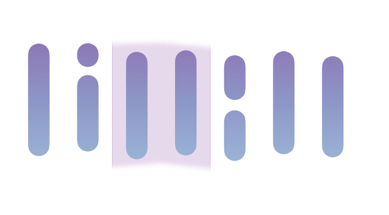 Seven nightly sleep intervals with two awake gaps and time descending from evening to morning