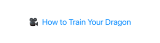 A movie camera emoji next to the text 'How to Train Your Dragon' in blue